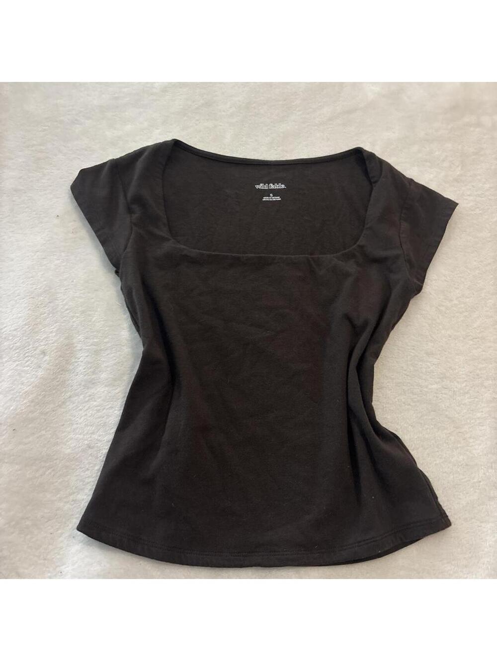 Wild Fable Women's Black and Brown Blous